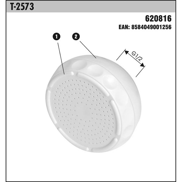 T 2573-B-1/2" cednk bly plast