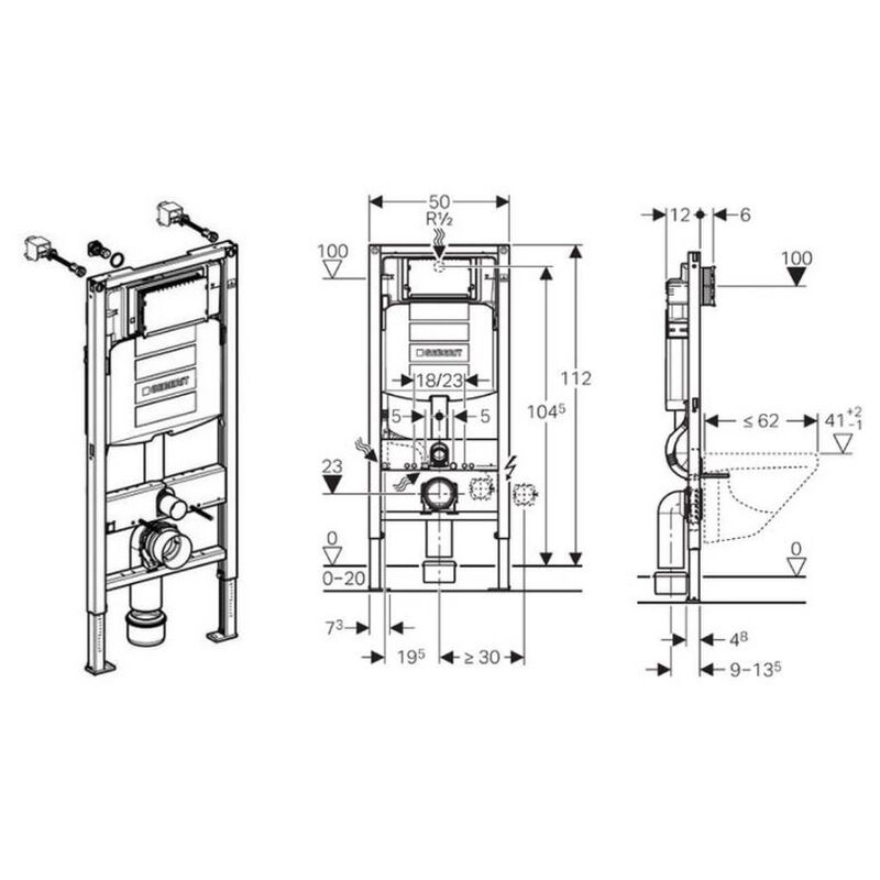 GEBERIT Duofix Nádržka do lehké stěny k WC 111.300.00.5