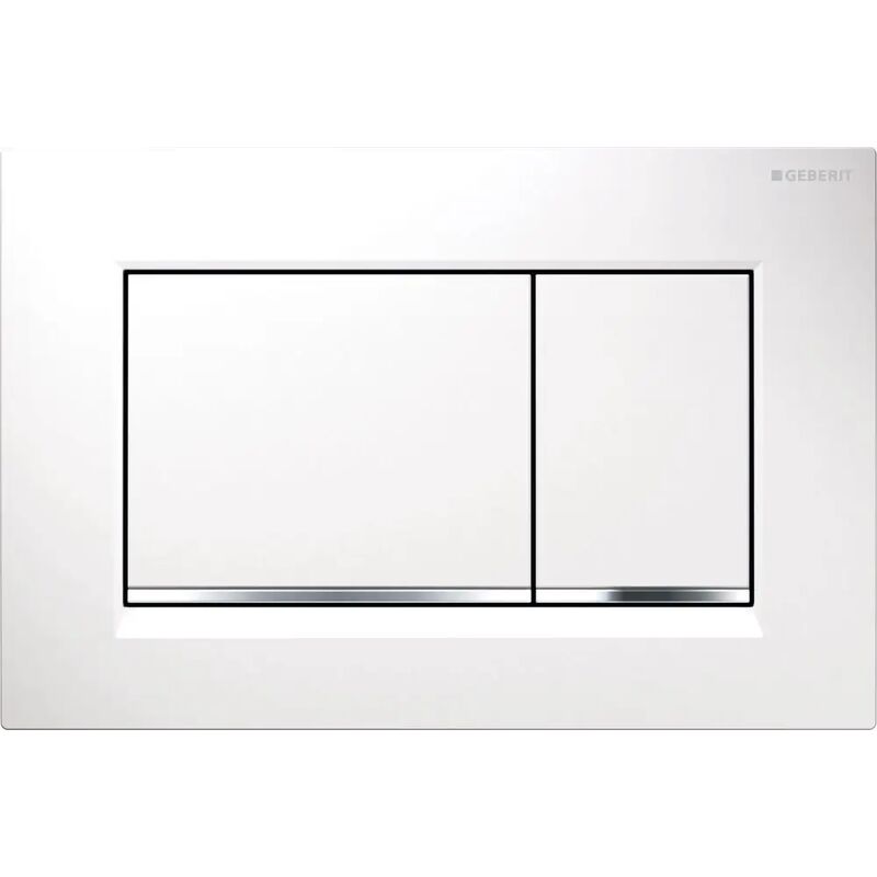 Geberit 115.883.KJ.1 Sigma30 ovl.tlacitko, bila, pochromovany leskly