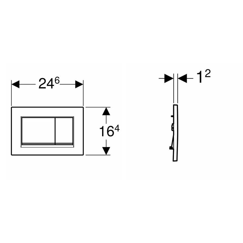 Geberit 115.883.14.1 tlacitko Sigma 30 matna cerna/pochrom lesk