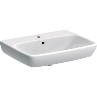 Geberit 500.300.01.1 Selnova Square umyvadlo B=60cm,T=46cm, otvor pro bat. uprost.,bila