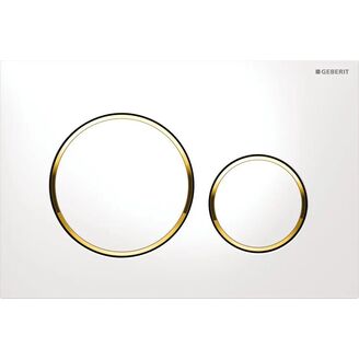 Geberit Sigma 20 ovládací tlačítko 115.882.KK.1 bílá/zlatá