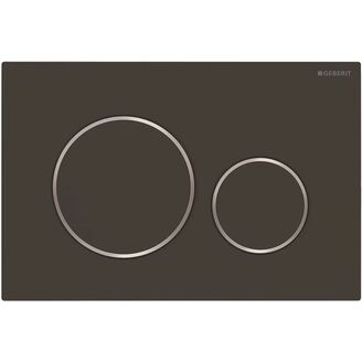 Geberit 115.882.14.1 ovlad.tlac.SIGMA 20 matna cerna, krouzky leskly chrom