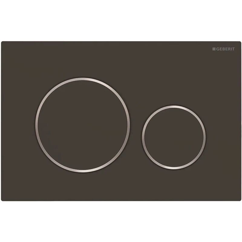 Geberit 115.882.14.1 ovlad.tlac.SIGMA 20 matna cerna, krouzky leskly chrom