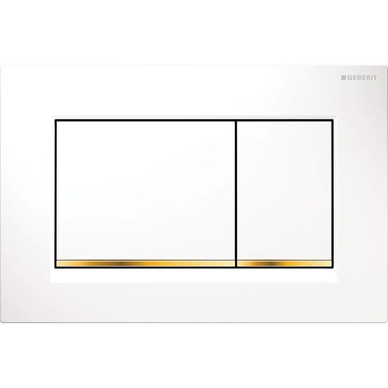 Geberit 115.883.KK.1 Sigma30 ovl.tlacitko, bile, pozlacene