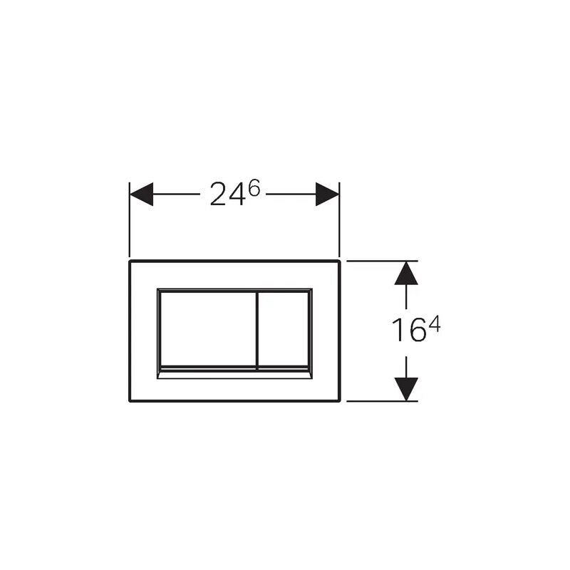 Geberit 115.883.KK.1 Sigma30 ovl.tlacitko, bile, pozlacene