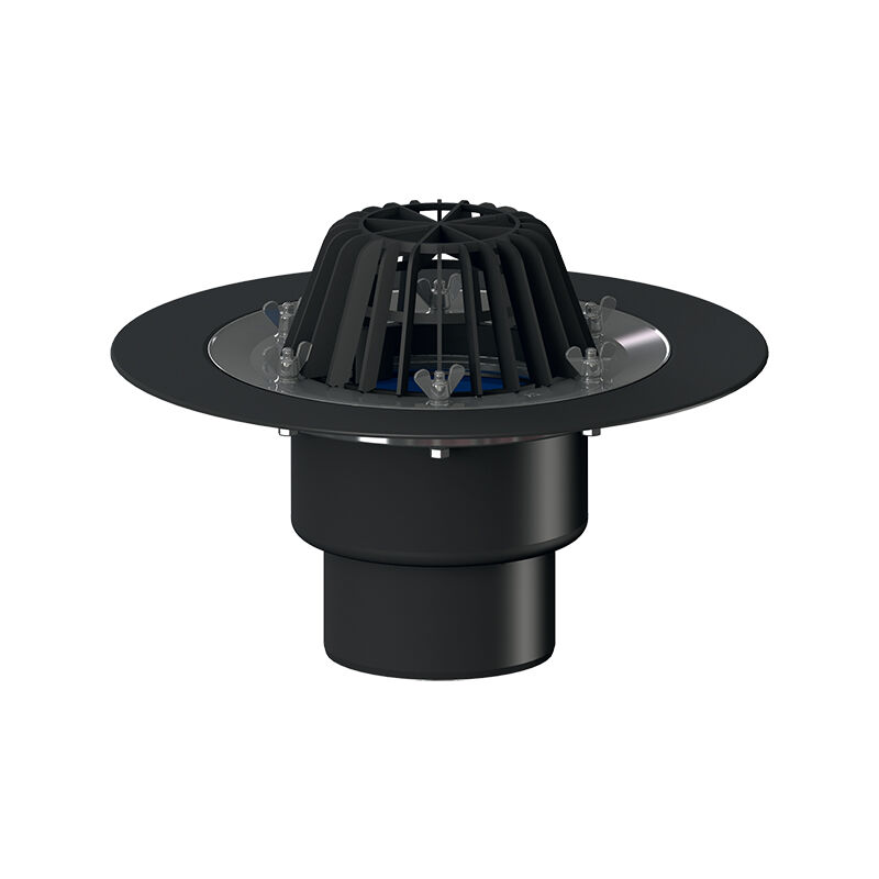 HL62/1 Střešní vtok DN110 s pevnou izolační přírubou a izolační svorkou, tepelně izolovaný