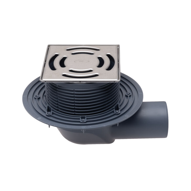 Balkonový a terasový vtok DN75 s ležatým odtokem a s nezámrznou zápachovou klapkou HL5100T