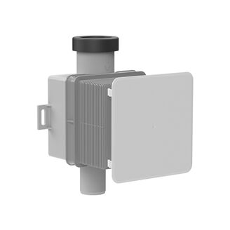 HL138N Podomítková zápachová uzávěrka ke klimatizačním jednotkám DN32 - 100x100mm, kryt bílý 110x110mm