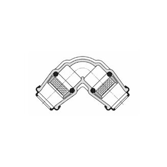 spojka koleno ISO HAWLE VODA 32-32