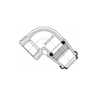 spojka koleno vnitřní závit ISO HAWLE PLYN K90 32-1