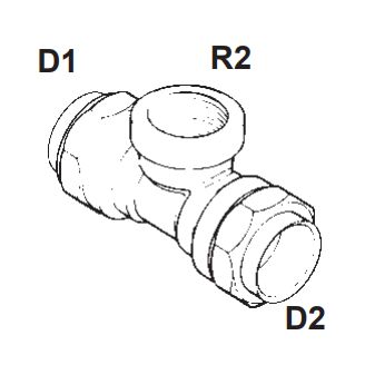 ISIFLO W- T kus  T-132 MS 32x1x32 VODA