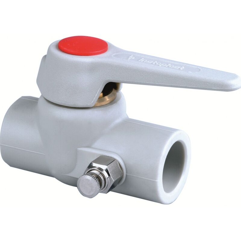 PPR kulový ventil s odvodněním 40L levý páčka