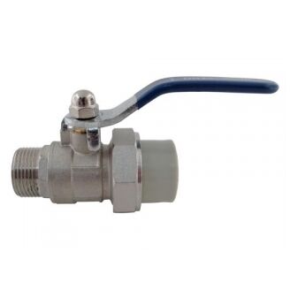 kulový kohout PPR KVPD mosaz s jednostr. rozeb.šroubením vnitřní závit 20 20x1/2