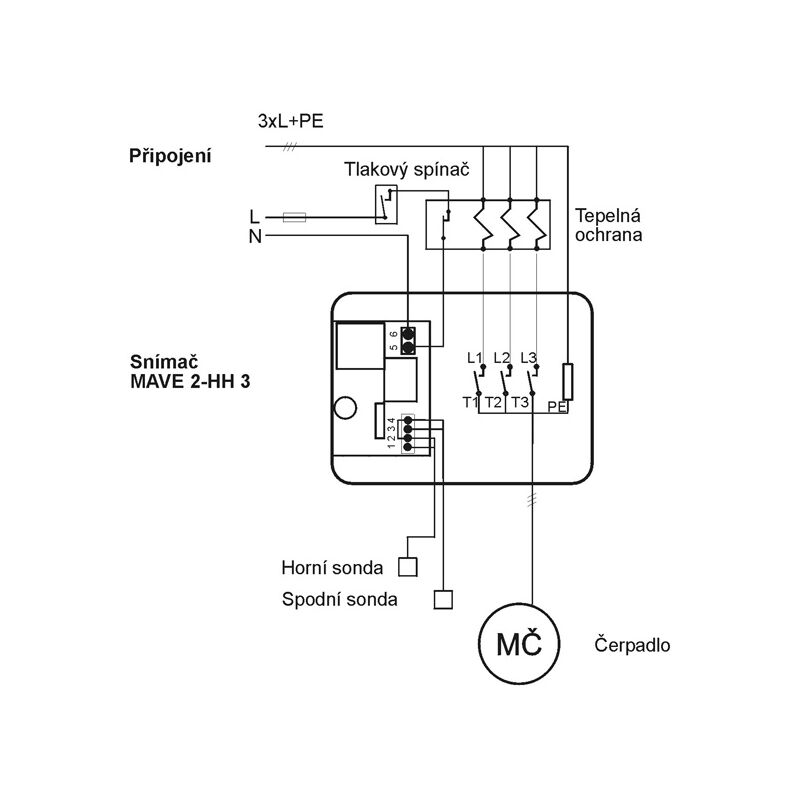 snímač hladiny MAVE 2-HH3