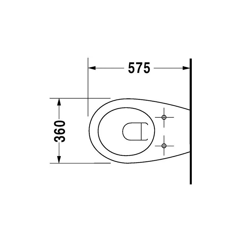 DURAVIT DURAPLUS Závěsné WC Columba bílá 2547090000