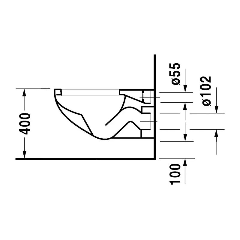 DURAVIT DURAPLUS Závěsné WC Columba bílá 2547090000