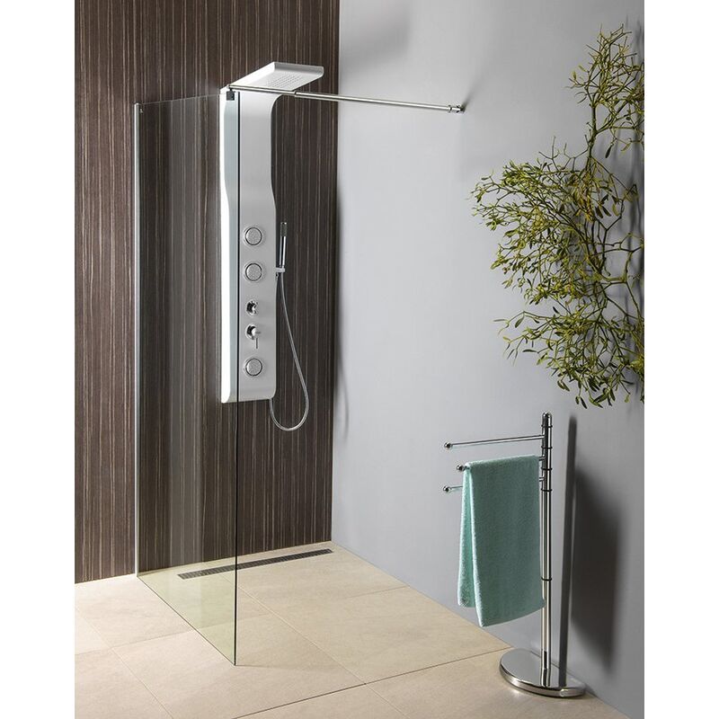 zastena WALK-IN jednodilna k instalaci na zed 1000x1900mm, sklo cire