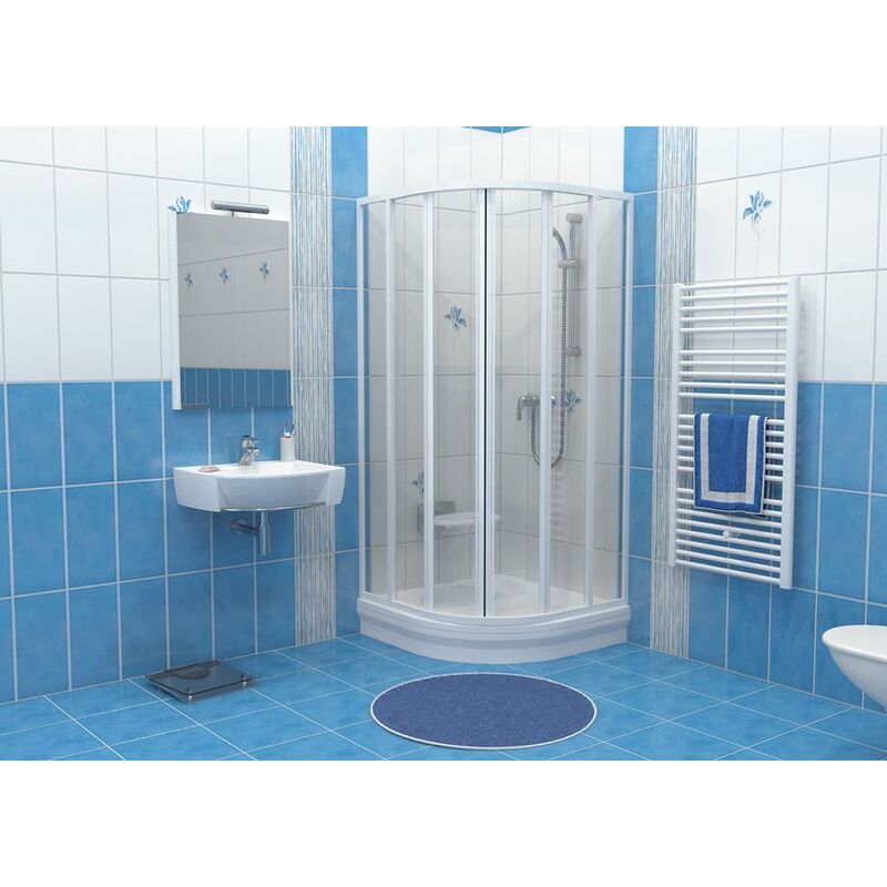 Sprchový kout SKKP6 80 bílý/Grape kulatý kout