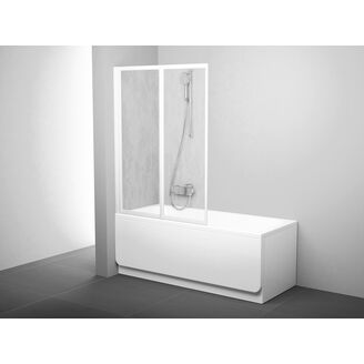 Vanová zástěna VS 2 105 bílý/Rain šířka 1045mm