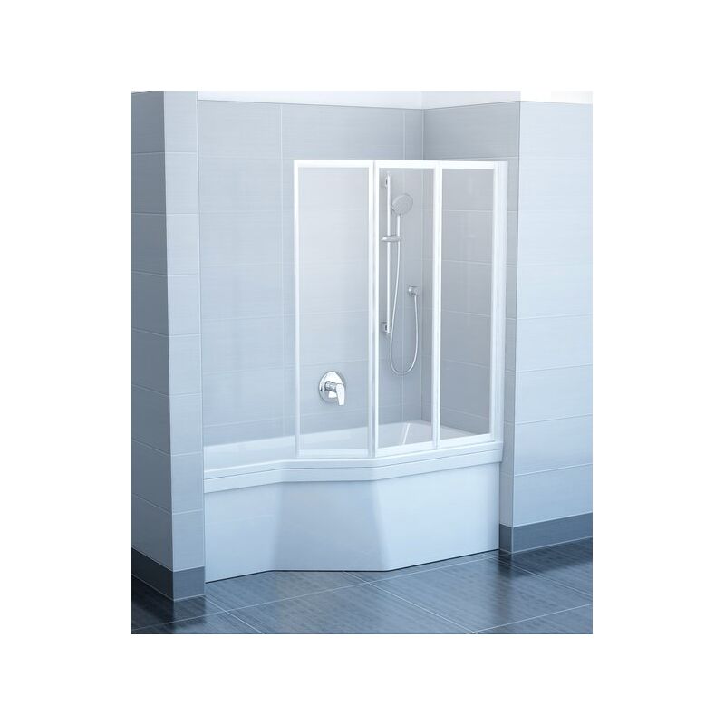 Vanová zástěna VS 3 100 bílý/Rain šířka 996mm