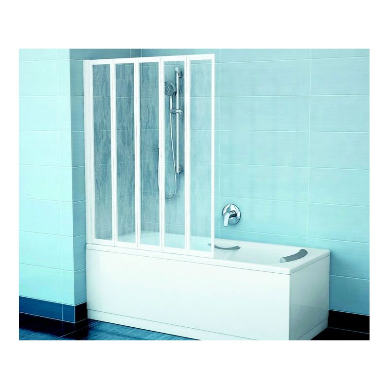 Vanová zástěna VS 5 bílý/Rain šířka 1135mm