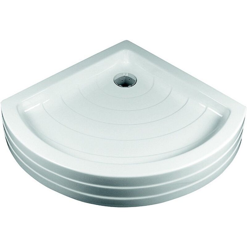 Sprchová vanička Radius 90 90 PU bílá vysoká samostatně stojící