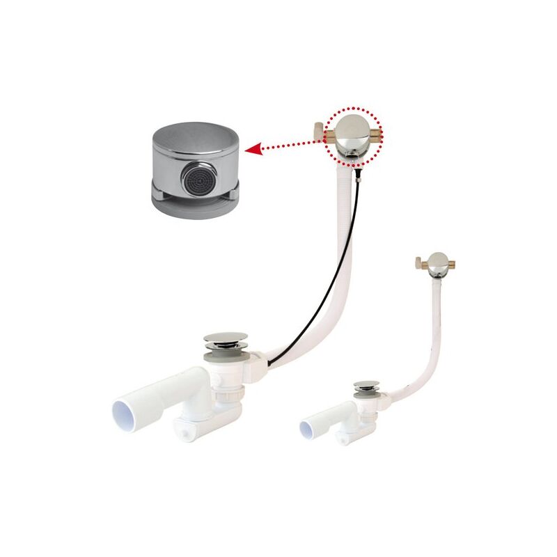 vanový sifon s napouštěním přepadem CR