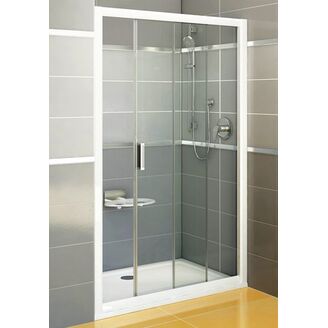 Sprchové dveře Rapier NRDP2 120 satin/Transparent posuvné dveře (st.značení RDP2)