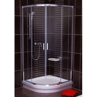 Sprchový kout Blix BLCP4 90 bright alu+Transp. kruhový posuvný sprch.kout 4-dílný R500