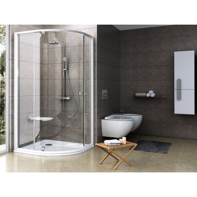 Sprchový kout Pivot PSKK3 80 transp./bílá chrom