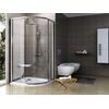 Sprchový kout Pivot PSKK3 80 Satin+Satin/transp. čtvrtkruh 3-dílný pivotový
