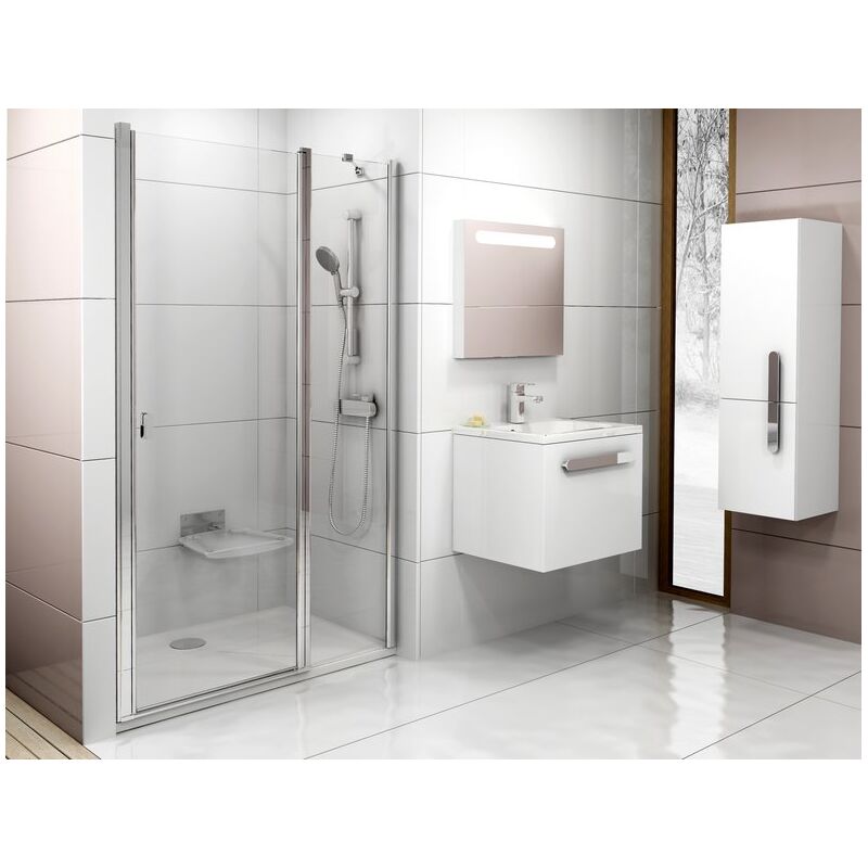 zastěna RAVAK - CSD2-100 bílá/Transparent sprchové dveře 2dílné