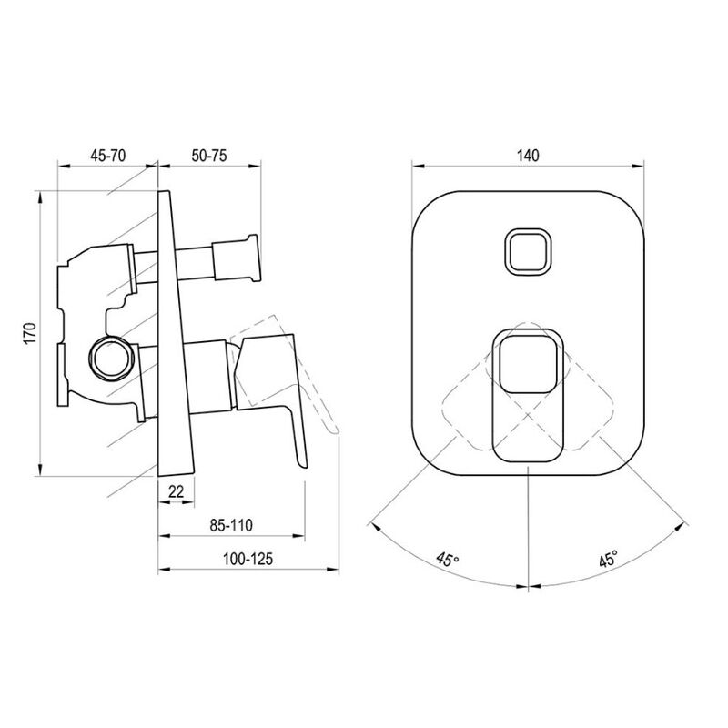 RA TD 065.00 podomitkova s prepinacem pro R-box