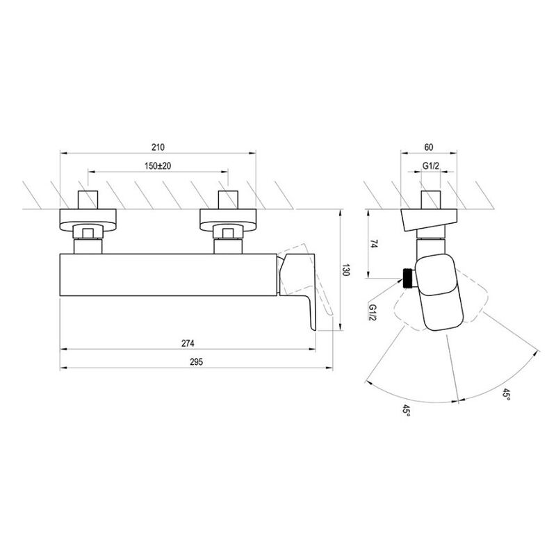 RA TD 032.00/150 sprch. nastenna 150 mm