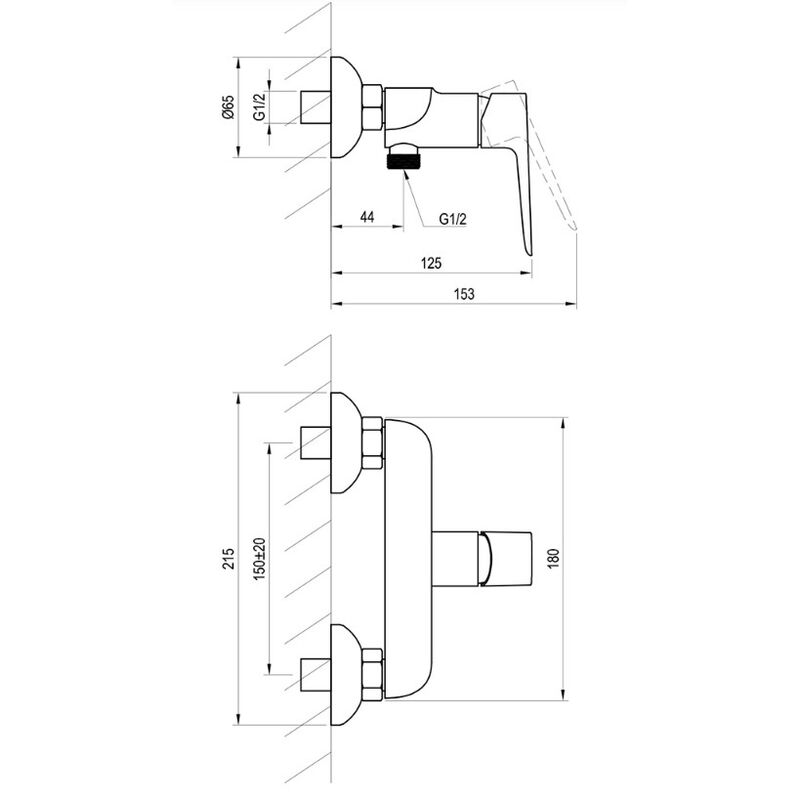 RA CL 032.00/150 sprchova nastenna baterie bez setu