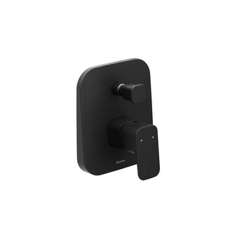 RAVAK Černá podomítková baterie 10° Free black, s přepínačem