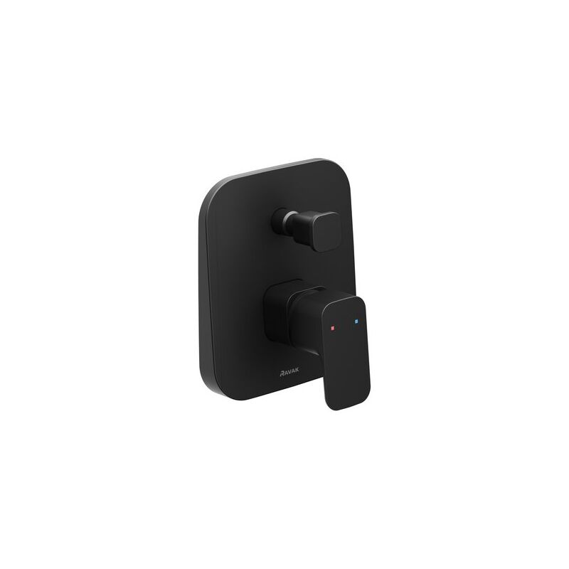 RAVAK Černá podomítková baterie 10° Free black, s přepínačem