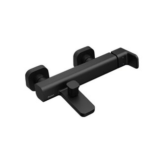 RAVAK Černá vanová nástěnná baterie 10° Free black