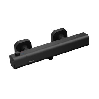 RAVAK Černá termostatická sprchová nástěnná baterie 10° Free black