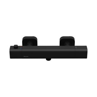 RAVAK Černá termostatická sprchová nástěnná baterie 10° Free black