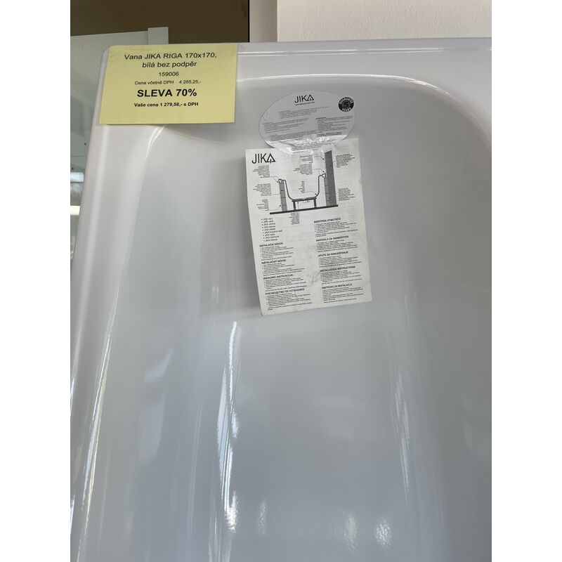 JIKA RIGA vana bílá bez podpěr 170x70 H2340700000001