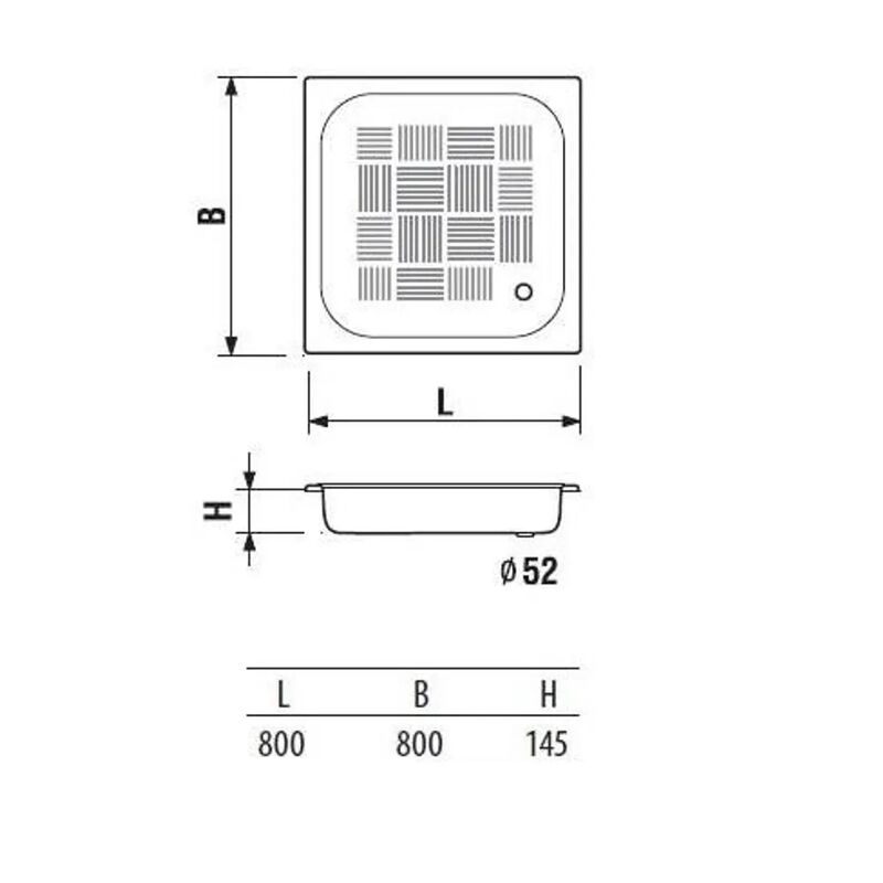 sprchová vanička SOFIA 70x70x14.5 1407.0 bílá