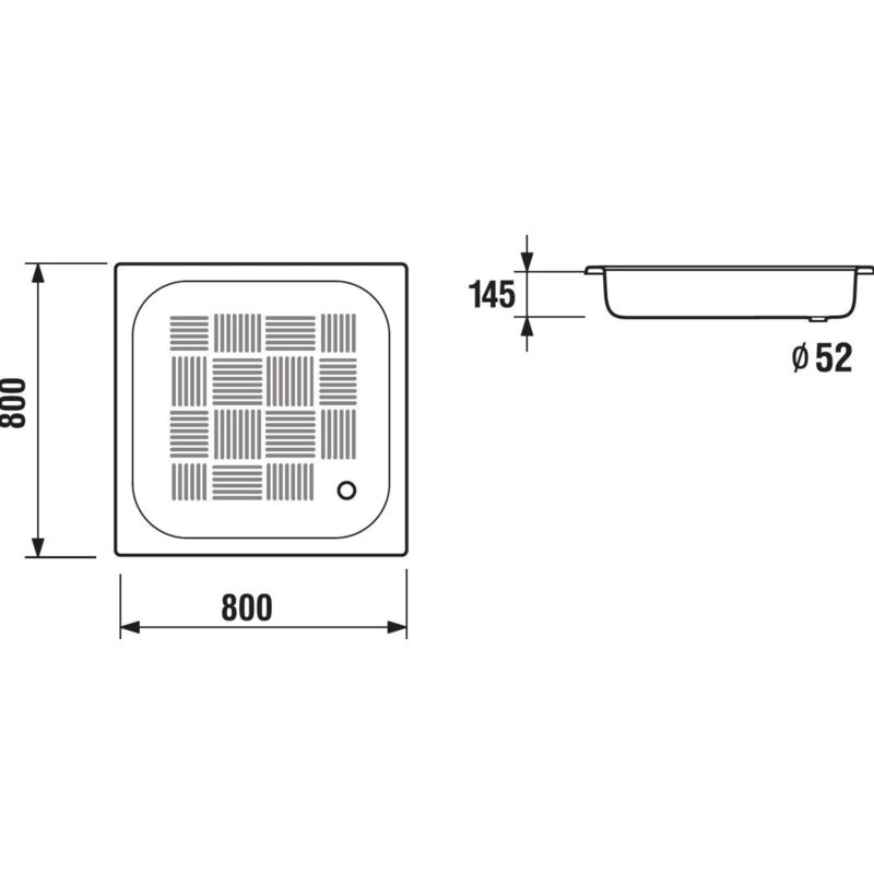 sprchová vanička SOFIA 80x80x14.5 1408.0 bílá