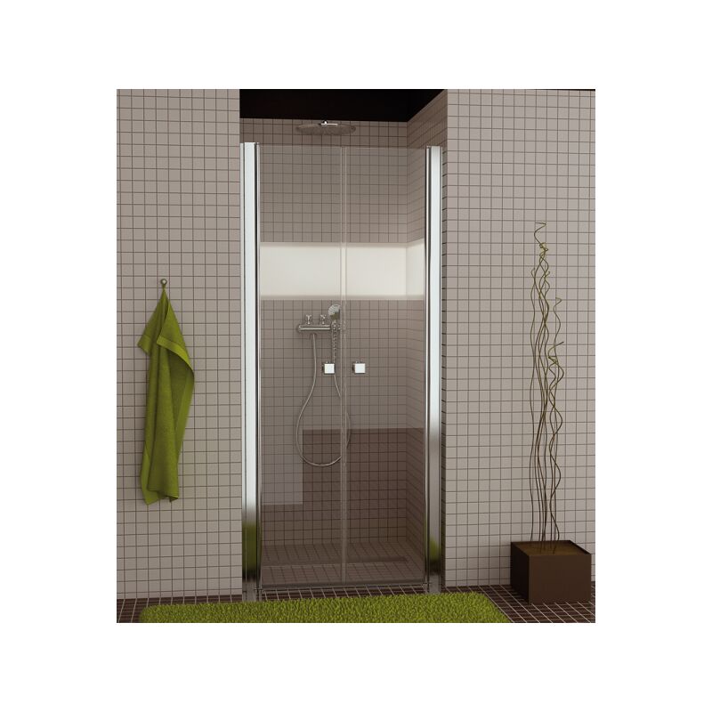 DOPRODEJ RONAL zast.SL2/800x1950 sklo 07 Aluchrom dvoukřídlé dveře