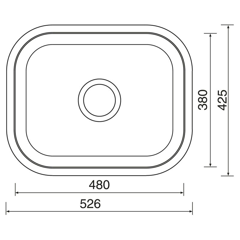 SINKS NEPTUN 526 V 0,6mm Nerezový dřez matný