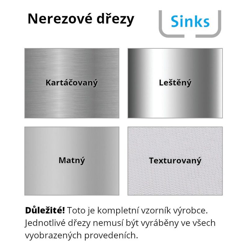 Dřez CLASSIC 500 V 0,5mm Nerezový matný