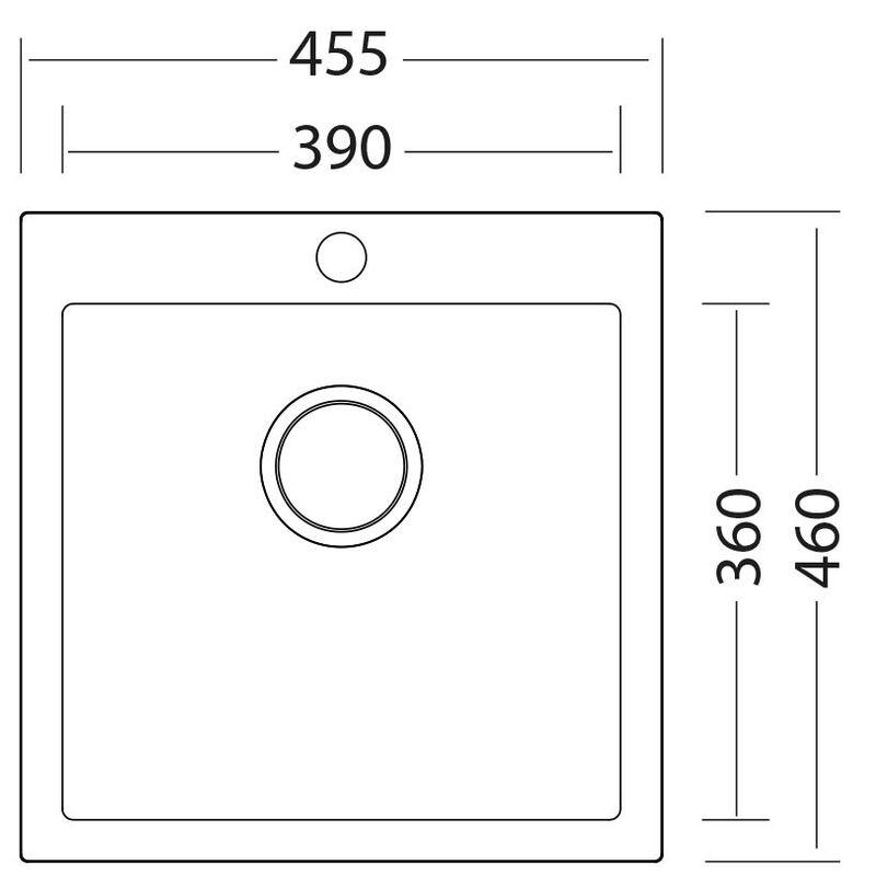 Dřez VIVA 455mm, truffle