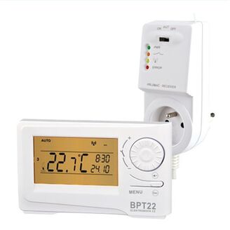 termostat bezdrátový programovatelný BT22 pro plynové kotle  ELEKTROBOCK s podsvicenym displejem