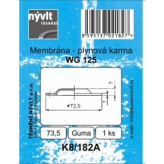 těsnění do plynové karmy K8/182A 73.5 WG 12